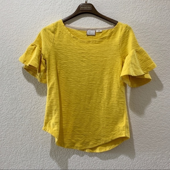 Nwt Anthropologie Christel Ruffled Sleeve Top Tee - Picture 6 of 10